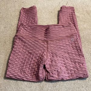 Abs2fitness rose texture leggings with enhanced butt detail